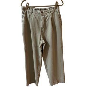 Tommy Bahama Relax 100% Silk Beige Pants Men's 30 X 26 Pleated Button